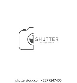 shutter photography logo design template vector icon