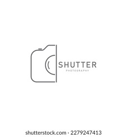 shutter photography logo design template vector icon