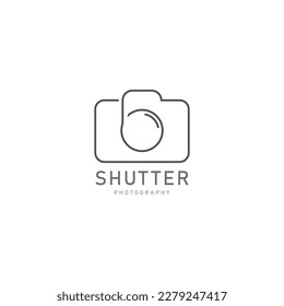 icono vectorial de la plantilla de diseño del logotipo de fotografía obturadora