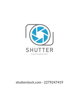 Verschlussfotografie Logo-Design-Vektorsymbol