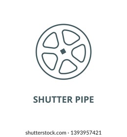 Shutter pipe vector line icon, linear concept, outline sign, symbol