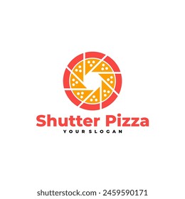 SHUTTER PIZZA FOTOKAMERA OBJEKTIV LOGO VEKTORGRAFIK SYMBOL ILLUSTRATION