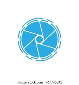 shutter shape motion design logo vector