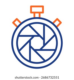Icono de velocidad de obturación Ilustración vectorial de color