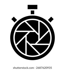 Shutter Speed Icon Glyph Vector Illustration