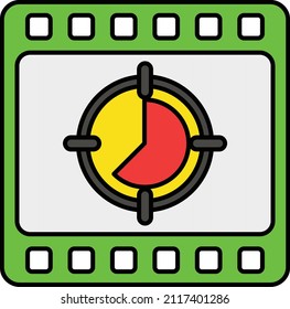 Shutter Speed Vector Color Icon Design, Video blogger Symbol, vlogger or videography equipment Sign, motion pictures and film maker Stock illustration, Picture Capturing Time Concept, 