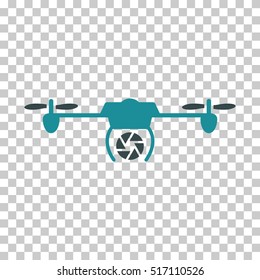 Shutter Spy Airdrone EPS vector pictograph. Illustration style is flat iconic bicolor soft blue symbol.