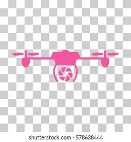 Shutter Spy Airdrone icon. Vector illustration style is flat iconic symbol, pink color, transparent background. Designed for web and software interfaces.
