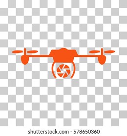 Shutter Spy Airdrone icon. Vector illustration style is flat iconic symbol, orange color, transparent background. Designed for web and software interfaces.