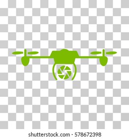 Shutter Spy Airdrone icon. Vector illustration style is flat iconic symbol, eco green color, transparent background. Designed for web and software interfaces.