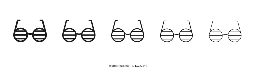 Diseño del icono de las gafas de sol del obturador, logotipo, App, UI. Ilustración vectorial, EPS