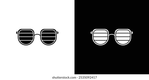 shutter sunglasses icon linear logo isolated