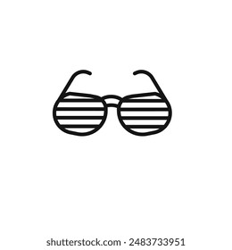 shutter sunglasses icon outline collection in black