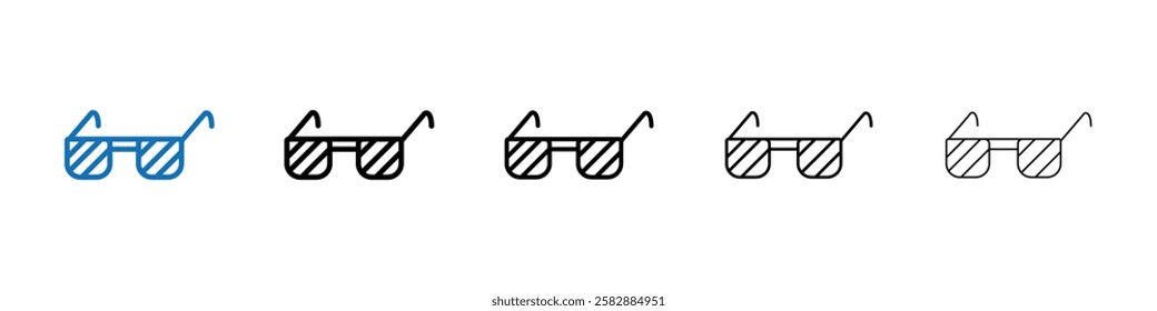 shutter sunglasses icon Outline vector logo for web ui