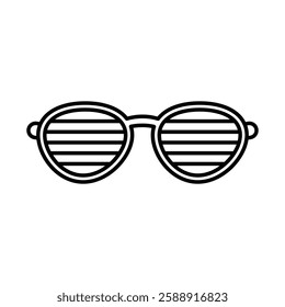 shutter sunglasses icon Outline vector symbol sign