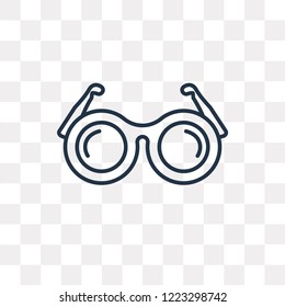 Shutter Sunglasses vector outline icon isolated on transparent background, high quality linear Shutter Sunglasses transparency concept can be used web and mobile