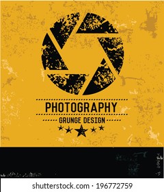 Shutter symbol,Grunge vector