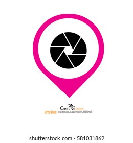 shutter vector .Camera objective icon. vector illustration