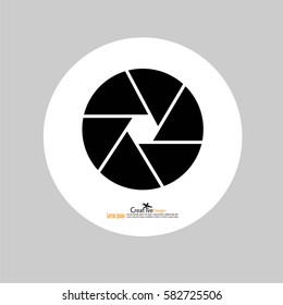 shutter vector .Camera objective icon. vector illustration