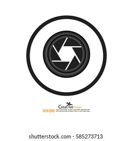 shutter vector .Camera objective icon. vector illustration