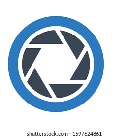 shutter vector glyph color icon 
