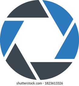 shutter vector glyph color icon 