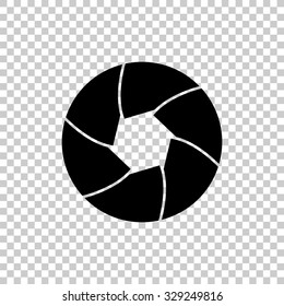 shutter vector icon - black illustration