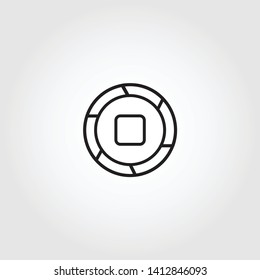 shutter vector icon. camera lens icon