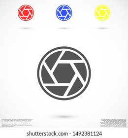 Shutter vector icon. the Shutter for the camera. the Shutter for the photo. Shutter for shooting icon. photographer of icon.