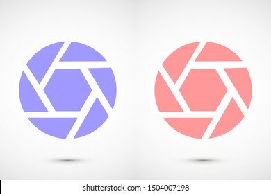 Icono de obturador vectorial . el obturador para la cámara. el obturador de la foto. Obturador para el icono de disparo. fotógrafo de icono