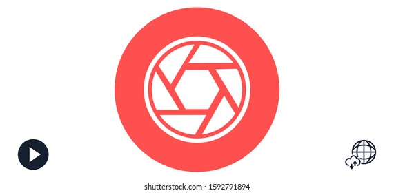 Shutter vector icon. the Shutter for the camera. the Shutter for the photo. 