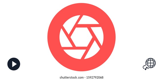 Shutter vector icon . the Shutter for the camera. the Shutter for the photo.