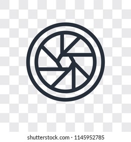 Shutter vector icon isolated on transparent background, Shutter logo concept