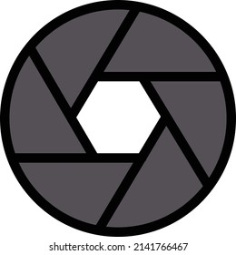 shutter vector illustration isolated on a transparent background. stroke vector icons for concept or web graphics.