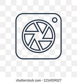 Shutter vector outline icon isolated on transparent background, high quality linear Shutter transparency concept can be used web and mobile