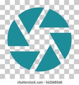 Shutter vector pictograph. Illustration style is flat iconic soft blue symbol on a transparent background.