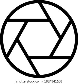 shutter vector thin line icon 