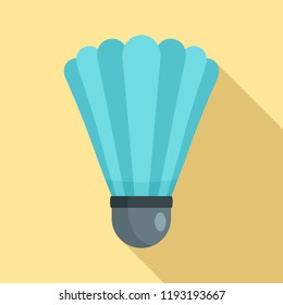 Shuttle birdie equipment icon. Flat illustration of shuttle birdie equipment vector icon for web design