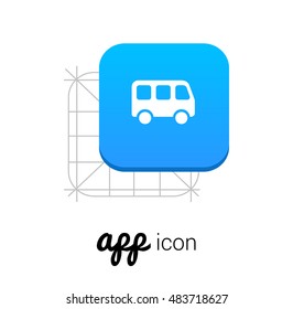 Shuttle Blue Mobile App UI/UX Button Corporate Logo / Icon Design