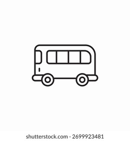 shuttle bus icon sign vector