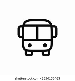 shuttle bus public transporation icon sign vector