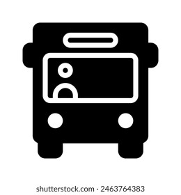 Shuttle bus solid icon. travel pick up symbol icons graphic design. Vector illustration.