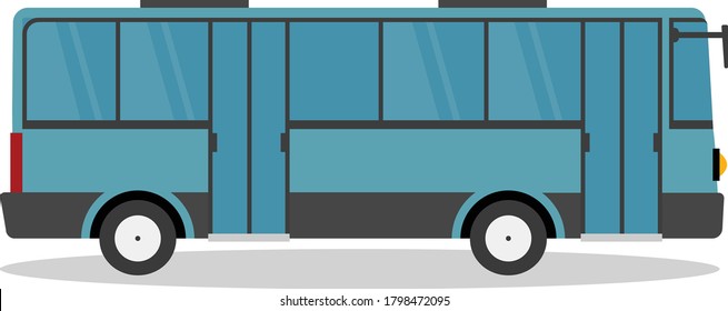 Shuttle Bus - Vector Illustration