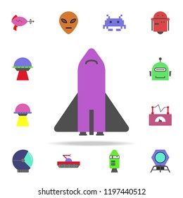 shuttle colored icon. Colored Space icons universal set for web and mobile