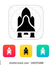 Shuttle icon on white background. Vector illustration.