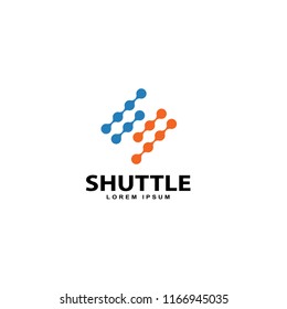 shuttle logo design vector template