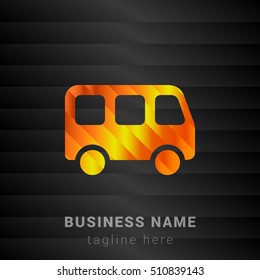 Shuttle Orange, Yellow and Black silk fashion premium icon / Logo