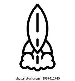 Icono del proyecto de lanzadera. Icono del vector del proyecto del obturador de contorno para el diseño web aislado en fondo blanco