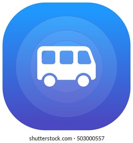 Shuttle Purple - blue circular UI/UX App Icon / Logo Design