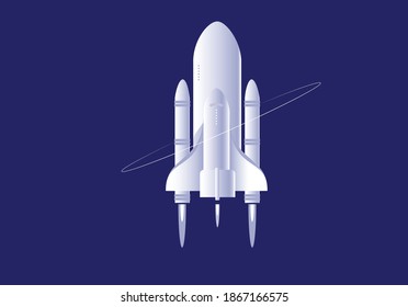 Nasa del espacio azul del cohete lanzador